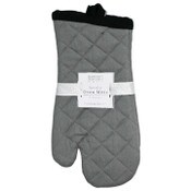 Wholesale - 2PC Quilted Mittens - Charcoal With Black Accent Border & Loop Badgley Mischka C/P 24, UPC: 195010186803